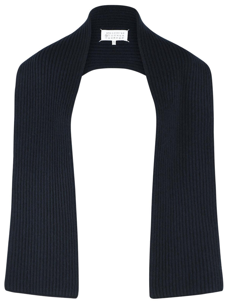 Maison Margiela Maison Margiela Virgin Wool Scarf Blue - World Class Fashion