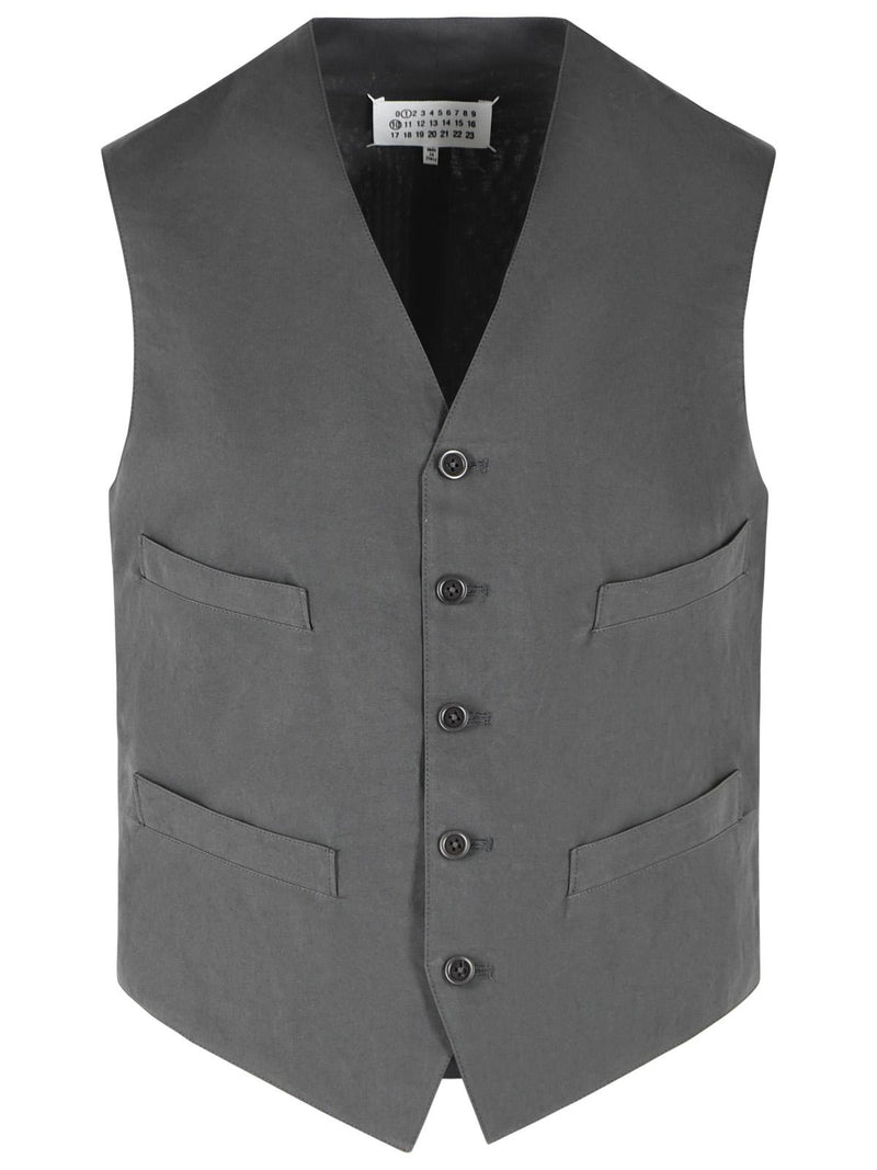 Maison Margiela Maison Margiela Grey Cotton Silk Vest Men - World Class Fashion