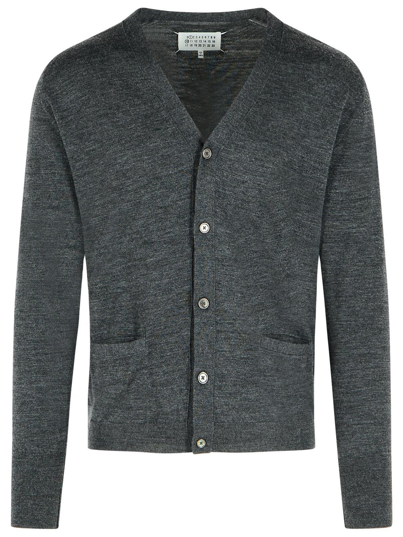 Maison Margiela Maison Margiela Wool Blend Cardigan Dark Grey Men - World Class Fashion