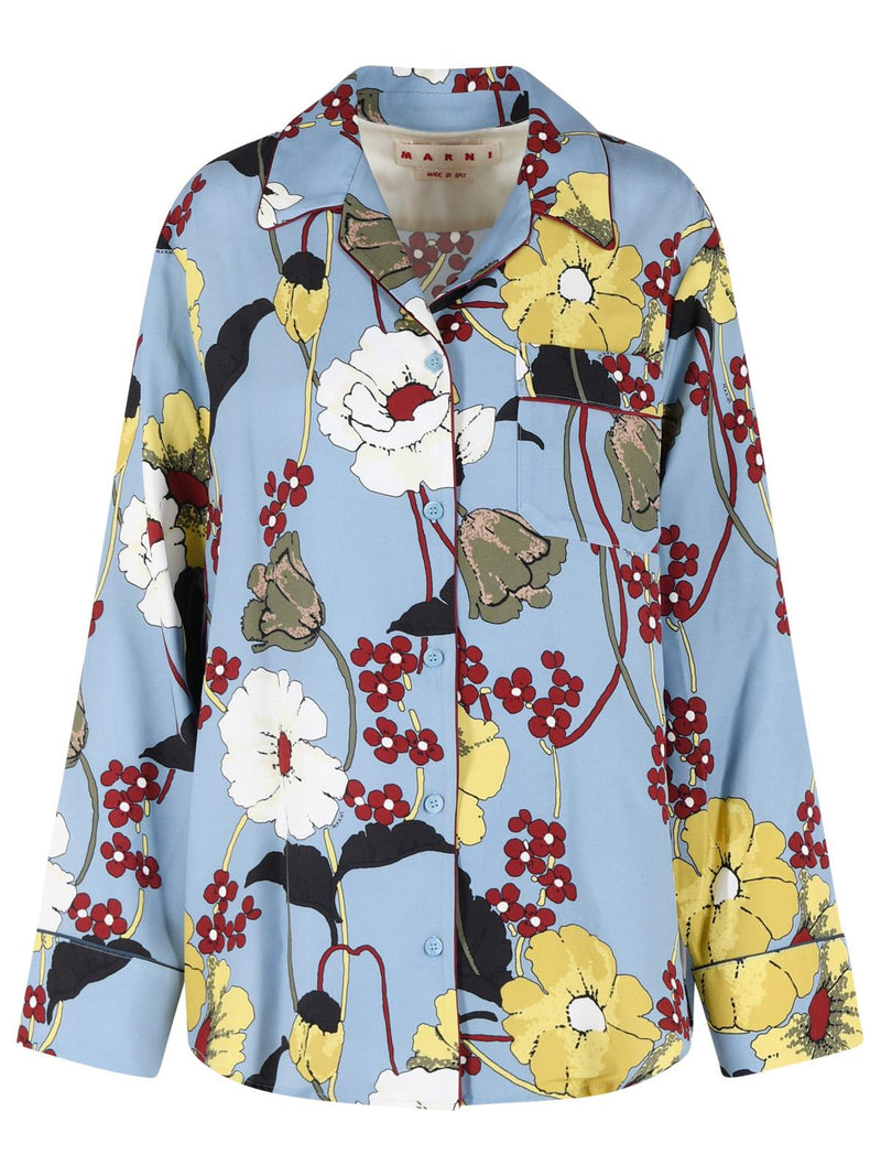 Marni Marni Light Blue Viscose Shirt Women - World Class Fashion