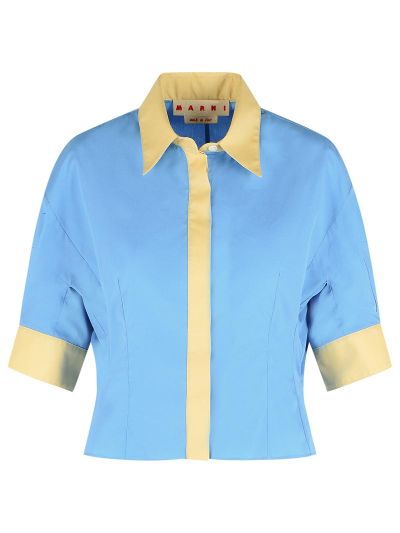 Marni Marni Cotton Shirt Light Blue Women - World Class Fashion