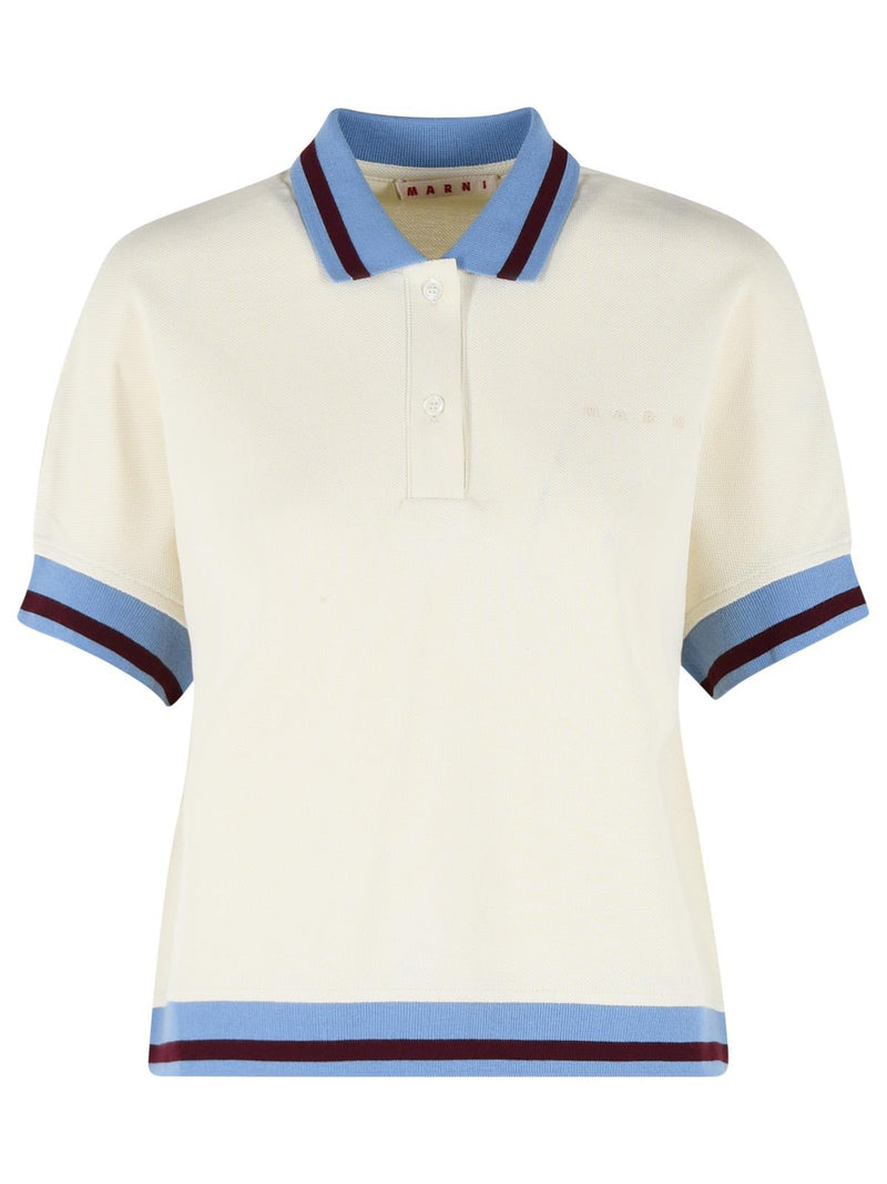 Marni Polo de algodón color marfil Marni para mujer - World Class Fashion