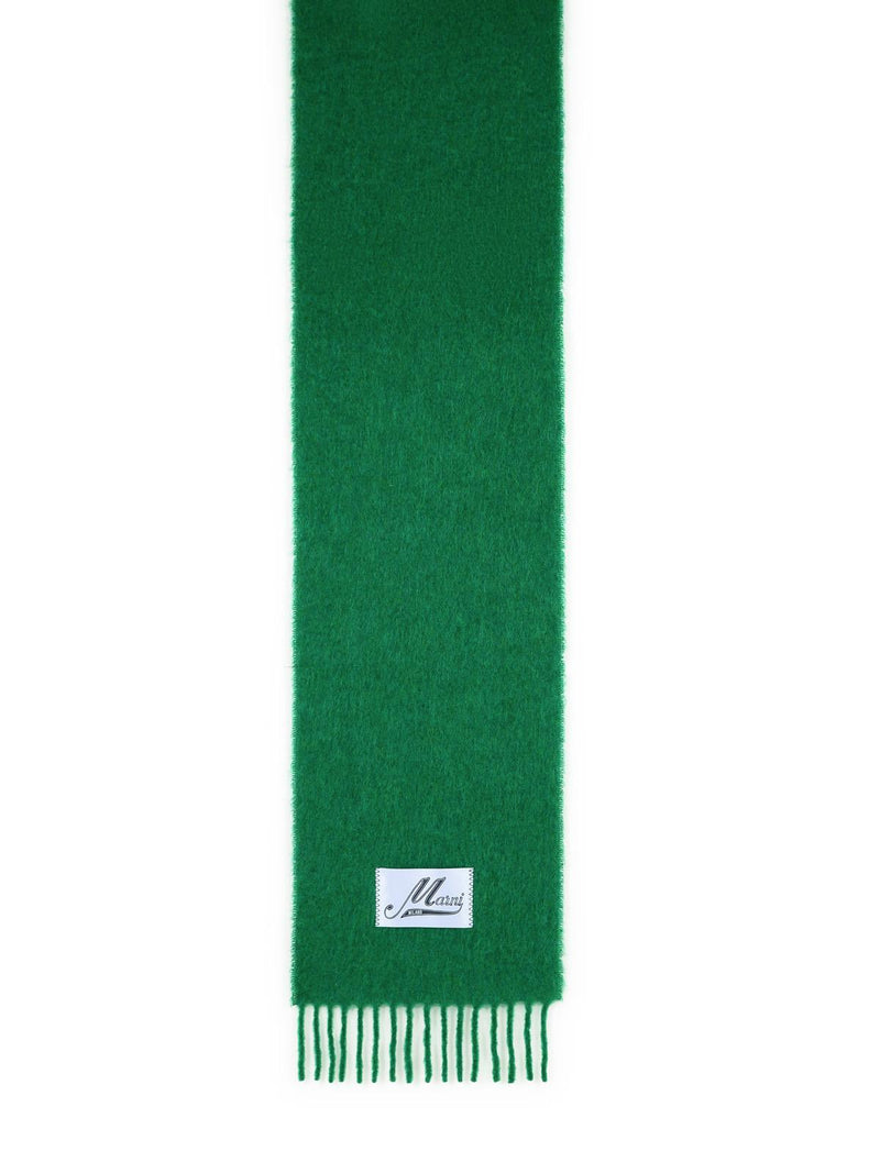 Marni Bufanda Marni de mezcla de alpaca cepillada, color verde - World Class Fashion
