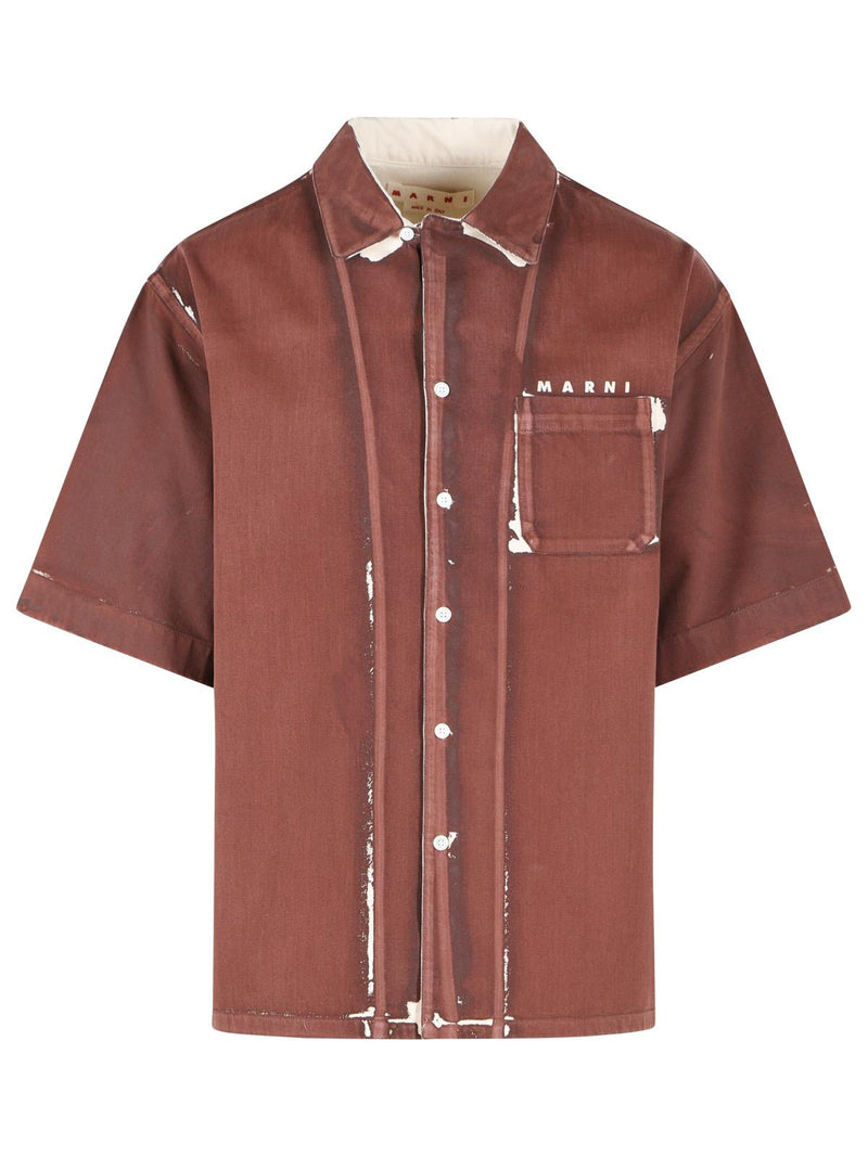 Marni Marni Cotton Shirt Brown Men - World Class Fashion