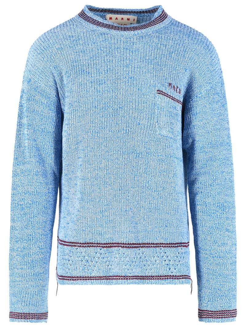 Marni Marni Cotton Sweater Light Blue Men - World Class Fashion
