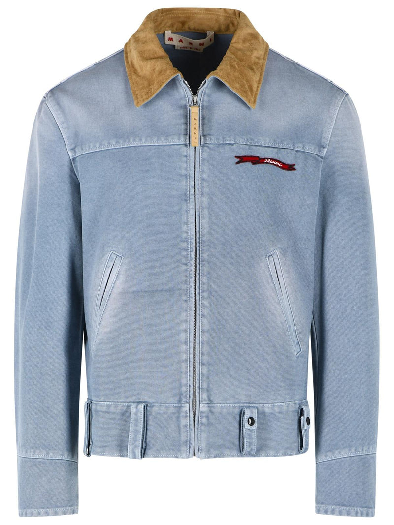 Marni Marni Light Blue Cotton Jacket Men - World Class Fashion