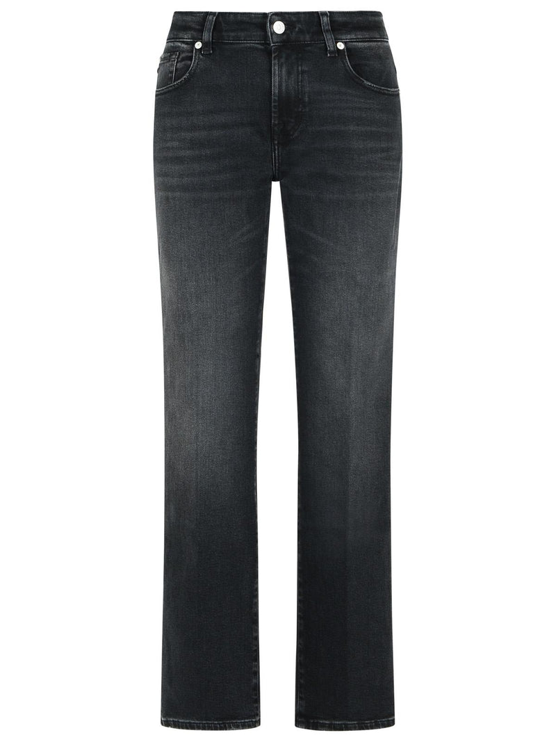 7 For All Mankind 7 For All Mankind CALIE Straight Black Jeans Women - World Class Fashion