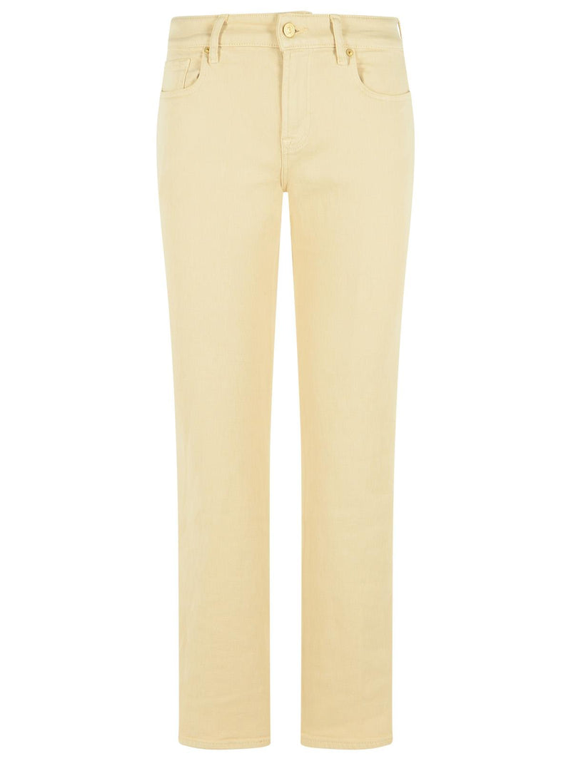 7 For All Mankind 7 For All Mankind Calie Jeans Cream Women - World Class Fashion