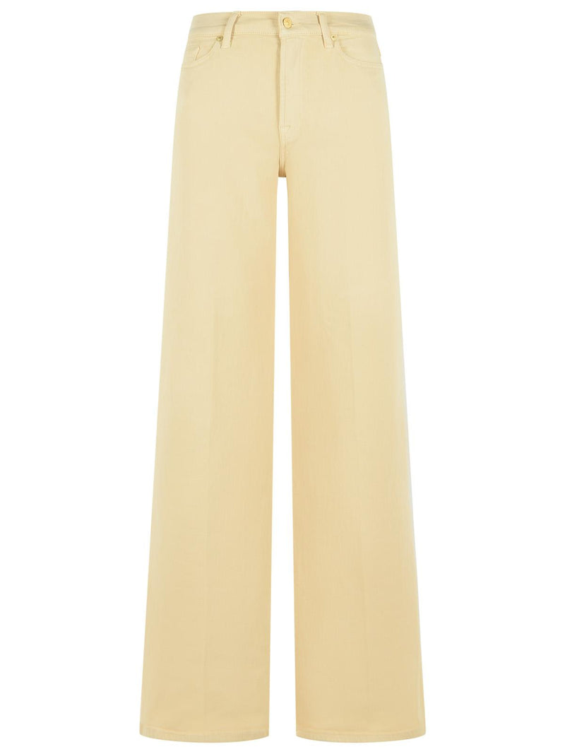 7 For All Mankind 7 For All Mankind Lotta' Jeans Cream Women - World Class Fashion