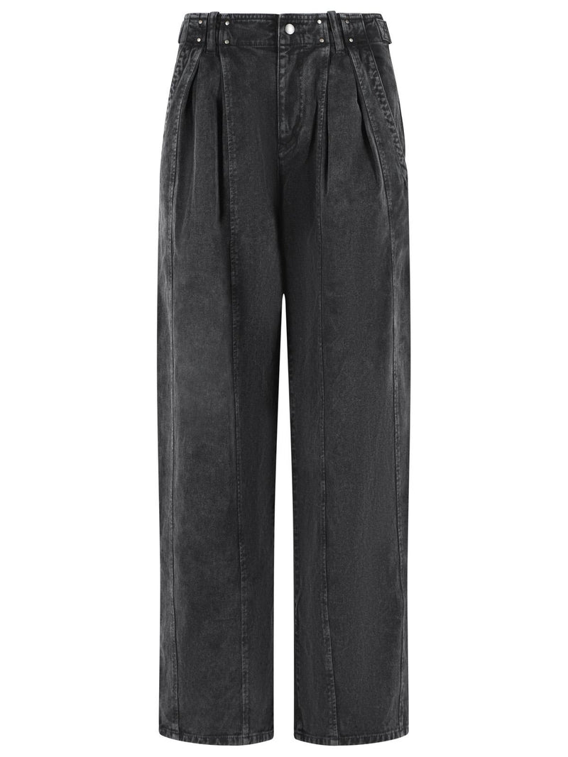Isabel Marant Isabel Marant IREME Denim Workwear Pants Black - World Class Fashion