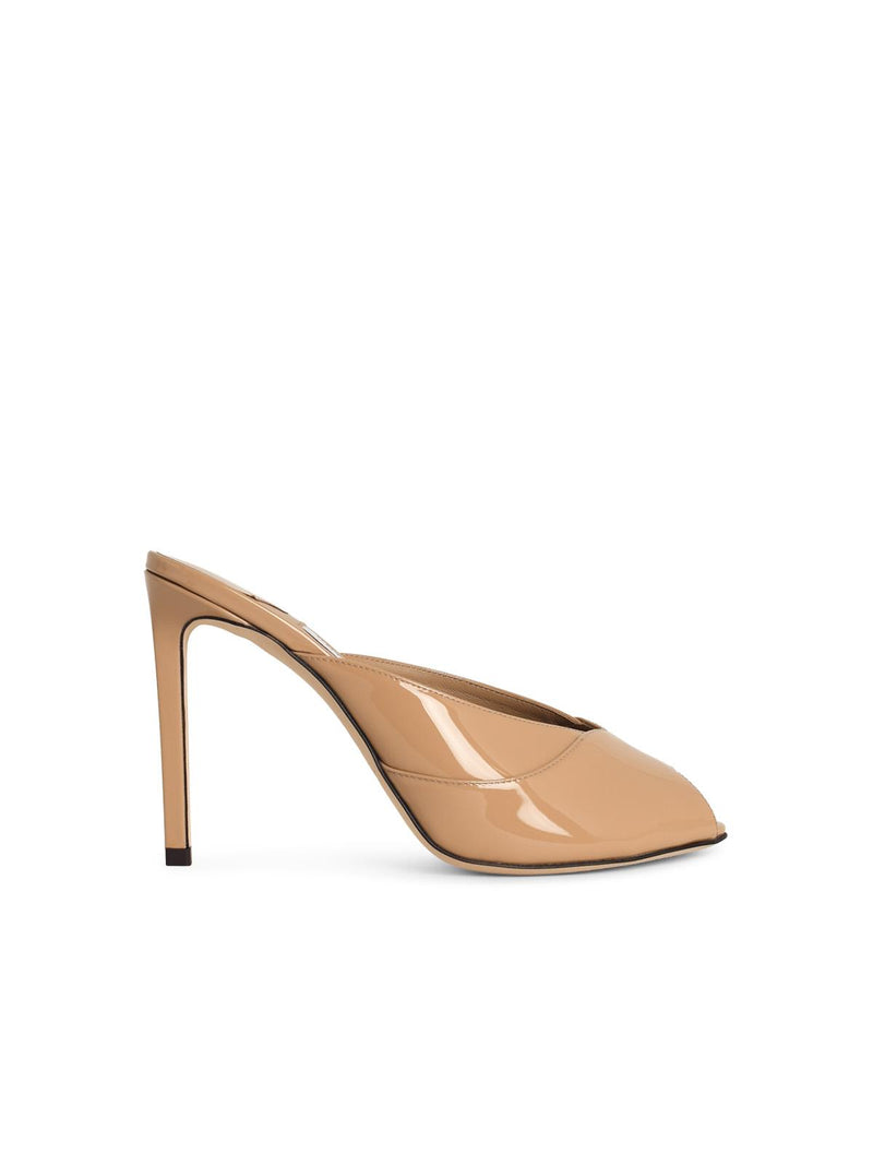 Jimmy Choo Jimmy Choo BRIGITTE Leather Mules Nude - World Class Fashion