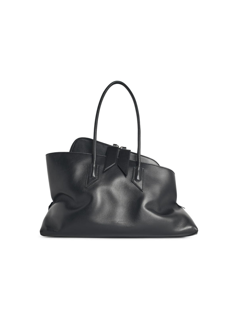The Attico The Attico Medium 'LA Passeggiata' Black Leather Bag - World Class Fashion