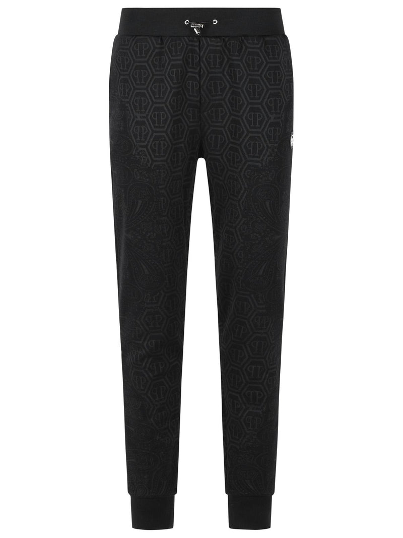 Philipp Plein Philipp Plein 'PAISLEY' Black Cotton Blend Pants - World Class Fashion