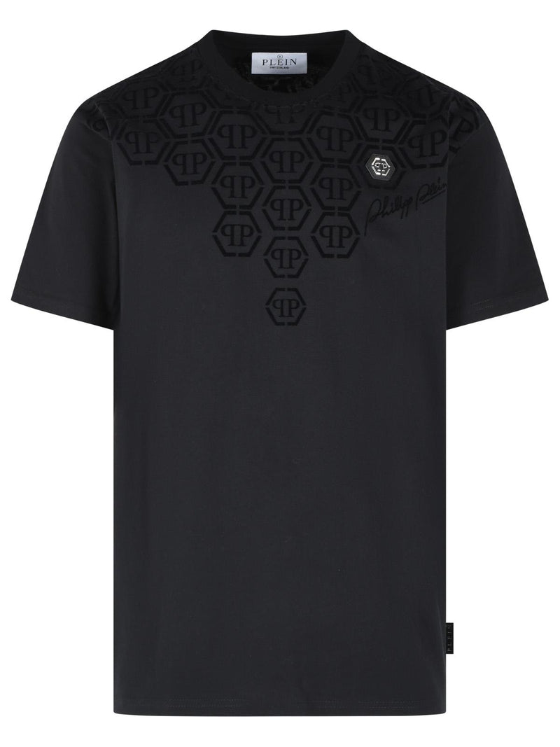 Philipp Plein Philipp Plein Black Cotton T-shirt - World Class Fashion