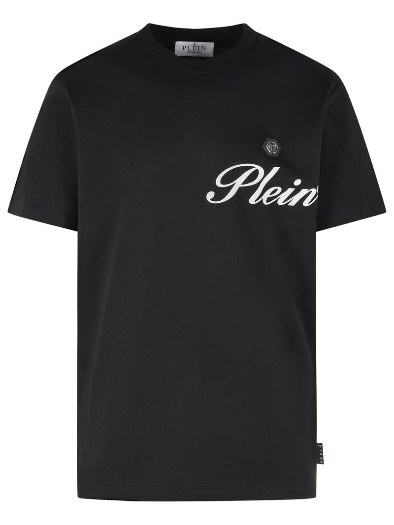 Philipp Plein Philipp Plein 'SIGNATURE' Black Cotton T-shirt - World Class Fashion