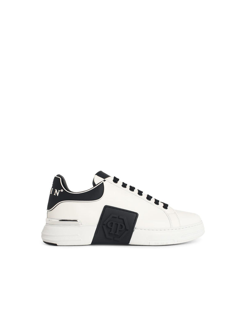 Philipp Plein Zapatillas de piel blancas 'PHANTOM' de Philipp Plein - World Class Fashion
