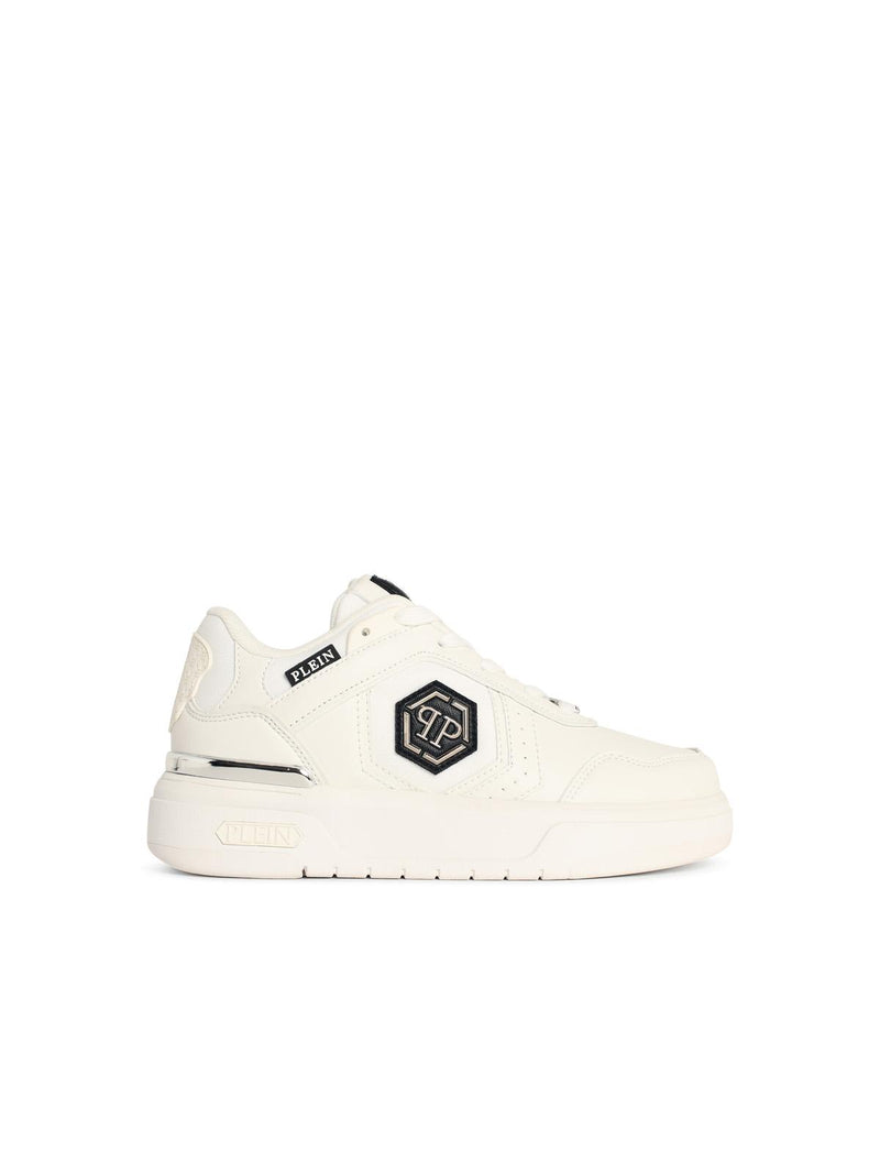 Philipp Plein Zapatillas Philipp Plein "SK8R" de mezcla de tela blancas - World Class Fashion