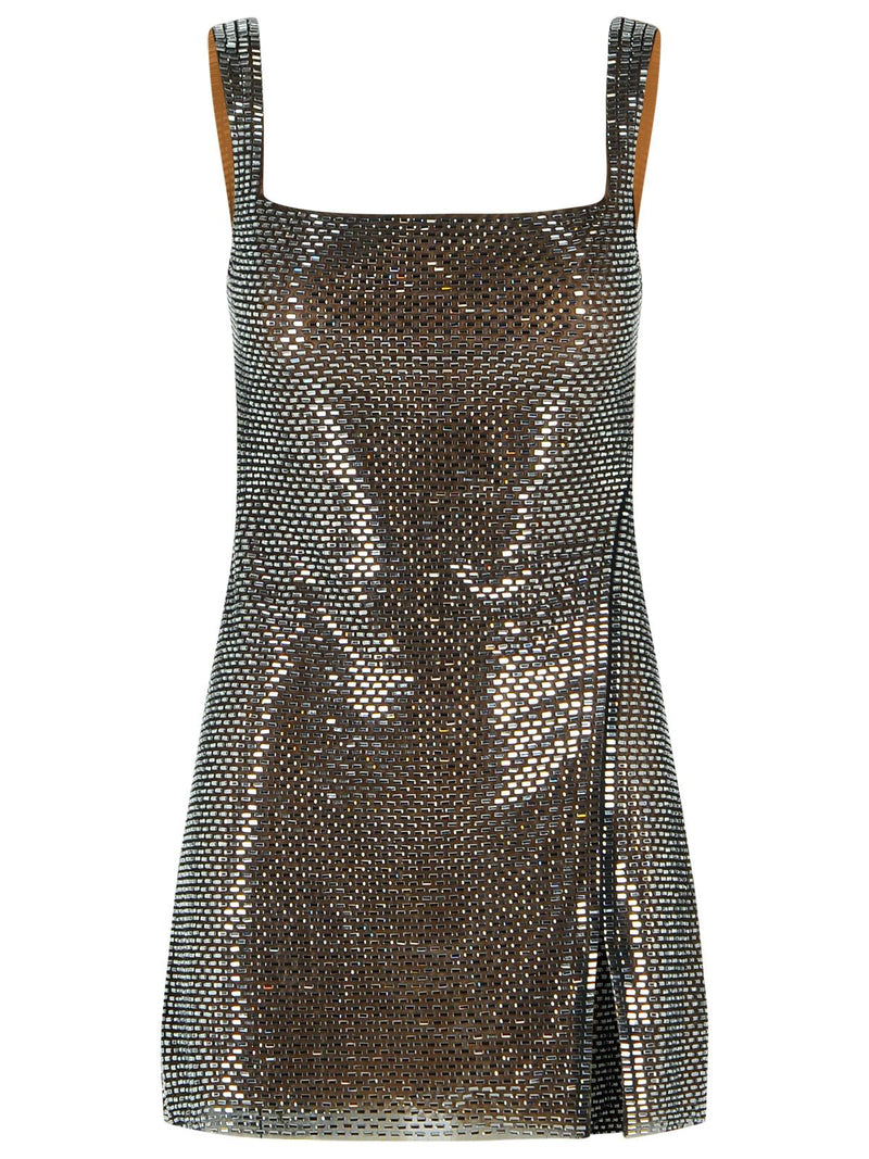 Self-Portrait Self-Portrait Rhinestone Grey Dress Women - World Class Fashion