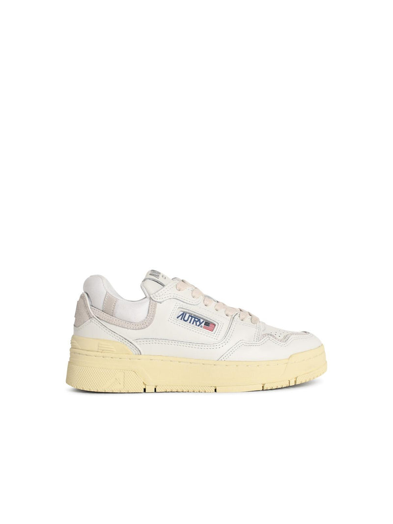 Autry Zapatillas Autry CLC Low White de cuero para mujer - World Class Fashion