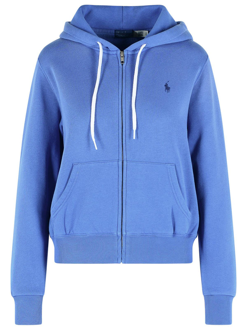 Polo Ralph Lauren Polo Ralph Lauren Classic Blue Cotton Blend Sweatshirt - World Class Fashion