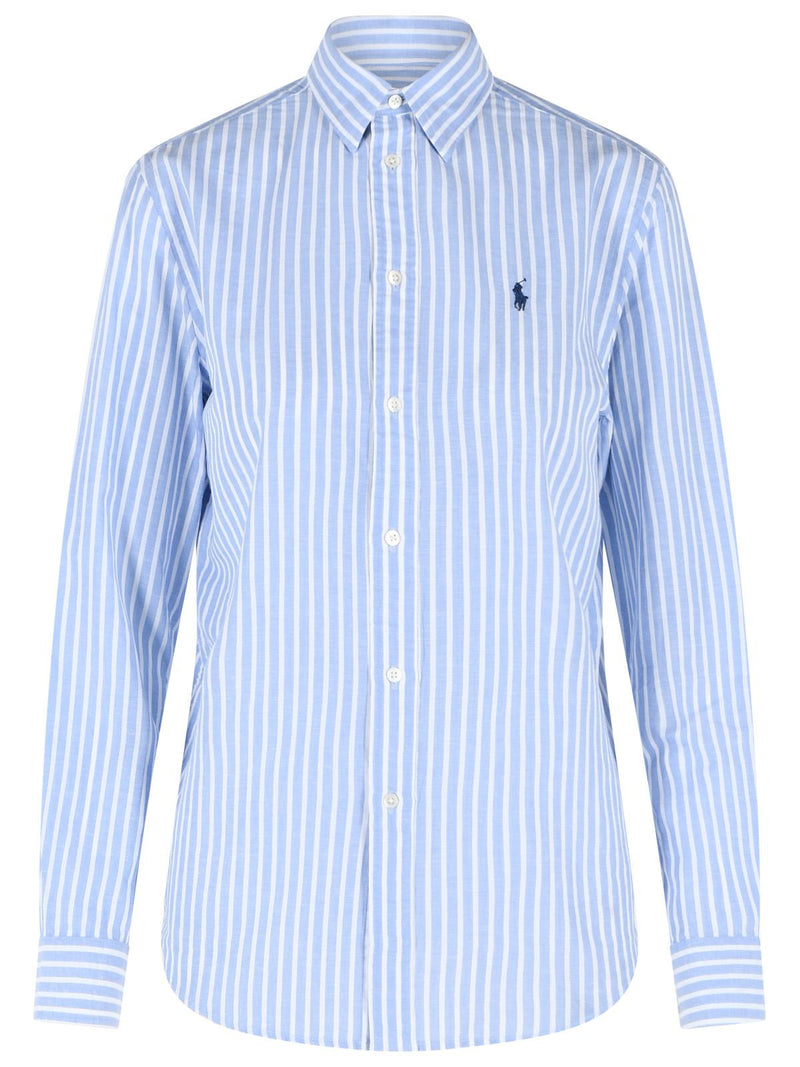 Polo Ralph Lauren Polo Ralph Lauren Light Blue Striped Shirt Women - World Class Fashion