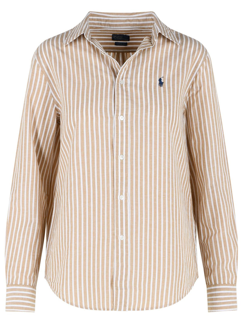 Polo Ralph Lauren Polo Ralph Lauren 'CLASSICS' Beige Shirt Women - World Class Fashion