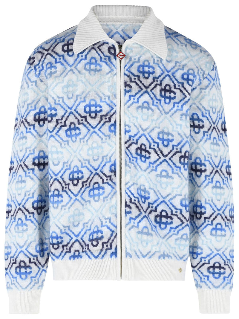 Casablanca Casablanca Wool Blend Sweater Light Blue - World Class Fashion