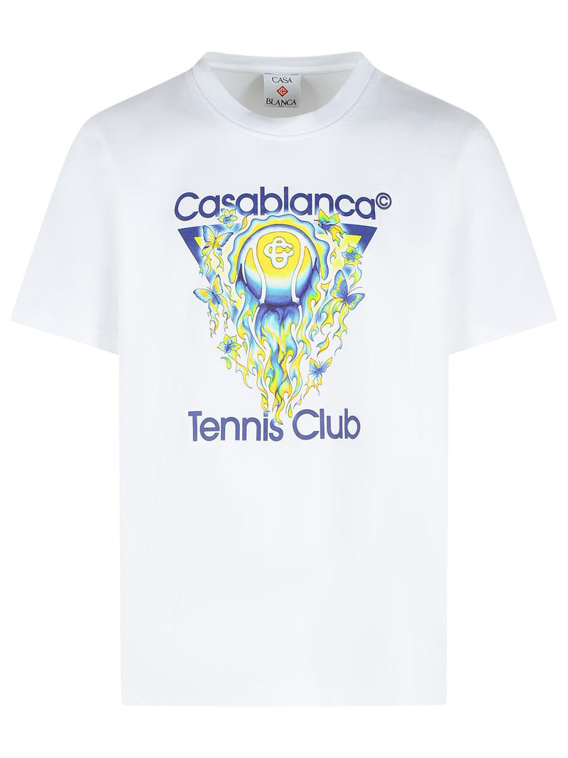 Casablanca Casablanca Tennis Club Icon White Cotton T-shirt - World Class Fashion