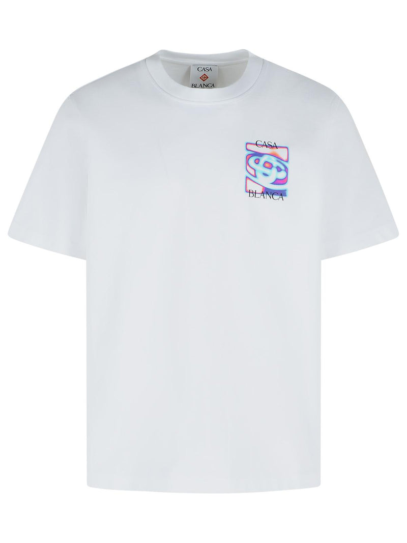 Casablanca Casablanca 'Heat Map' White Cotton T-shirt - World Class Fashion