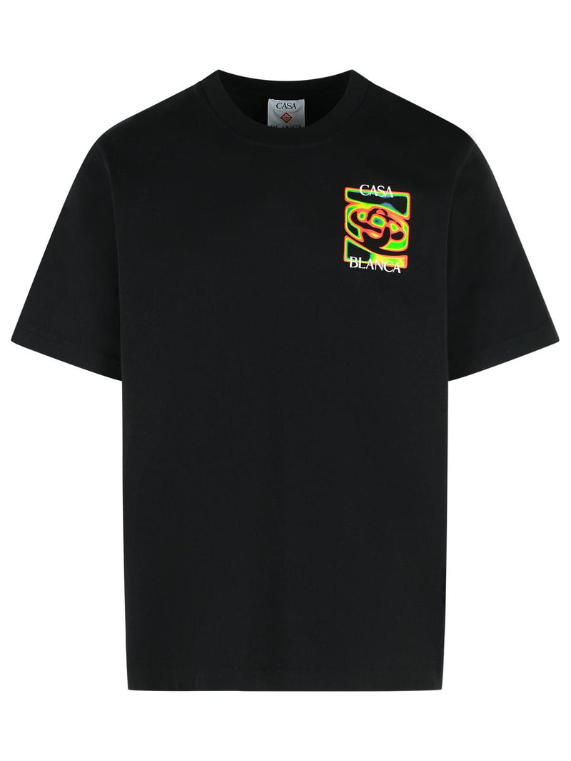 Casablanca Casablanca Heat Map Black Cotton T-shirt - World Class Fashion