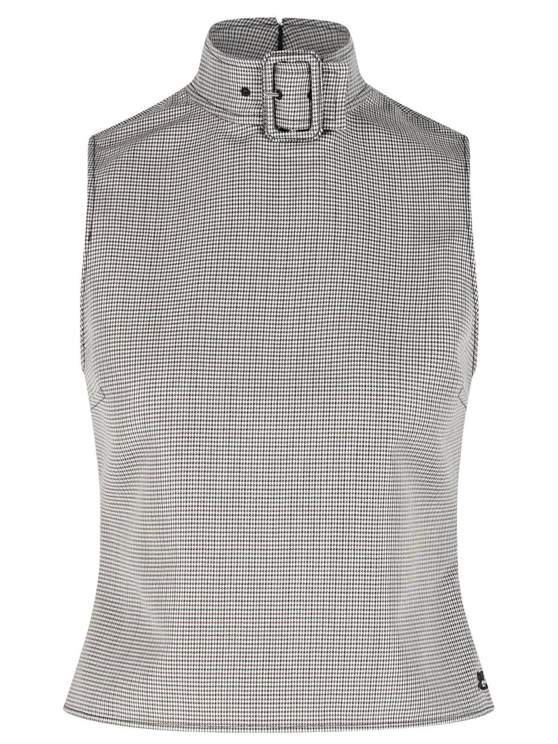 Courreges Courreges 'BUCKLE' Tank Top Beige Wool Blend - World Class Fashion