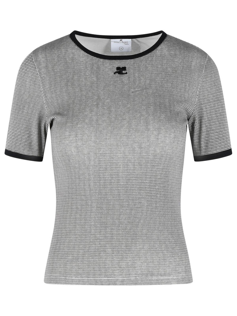 Courreges Polo de algodón gris Courreges para mujer - World Class Fashion