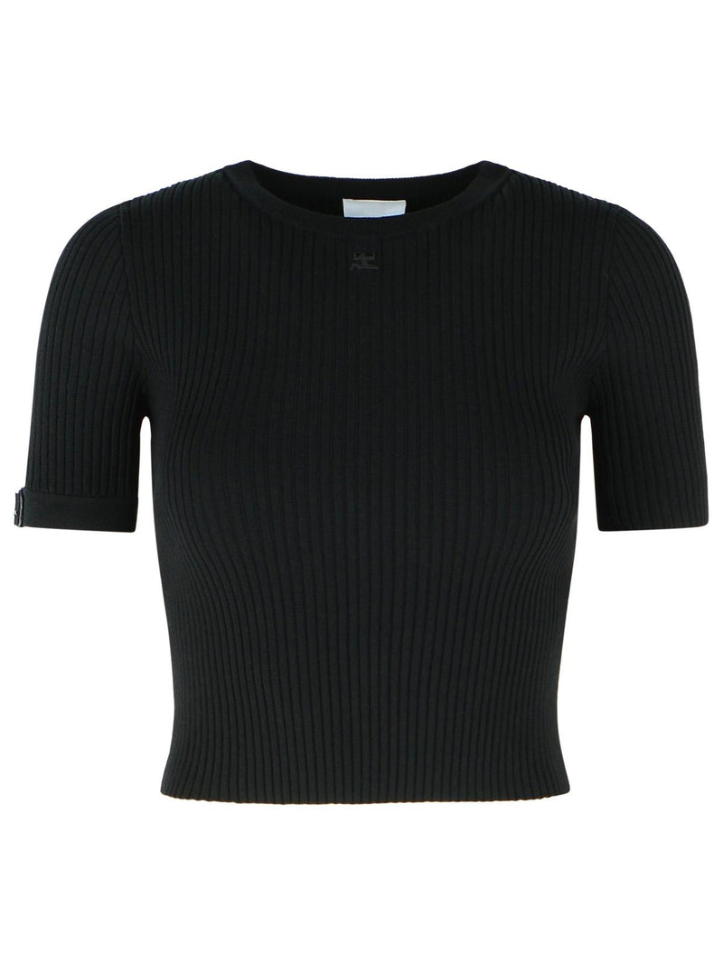 Courreges Polo de mezcla de viscosa Courreges negro para mujer - World Class Fashion