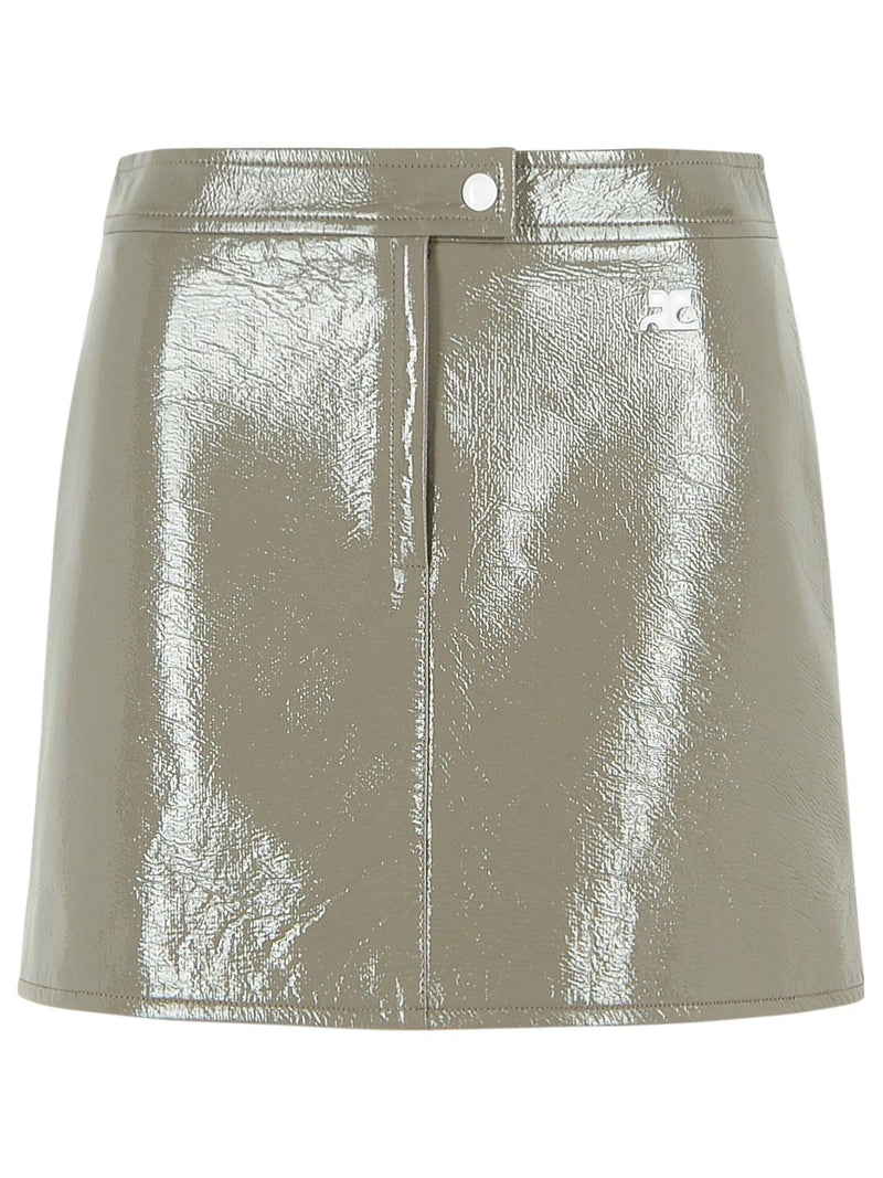 Courreges Minifalda Courreges REEDITION gris de mezcla de poliéster - World Class Fashion