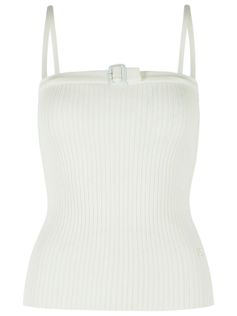 Courreges Courreges 'BUCKLE' Tank Top White Women - World Class Fashion
