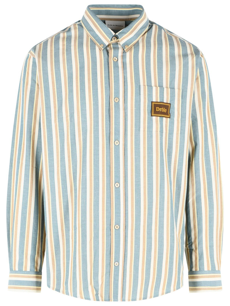 Drole De Monsieur Drole De Monsieur RAYÉE Teal Cotton Shirt Green - World Class Fashion