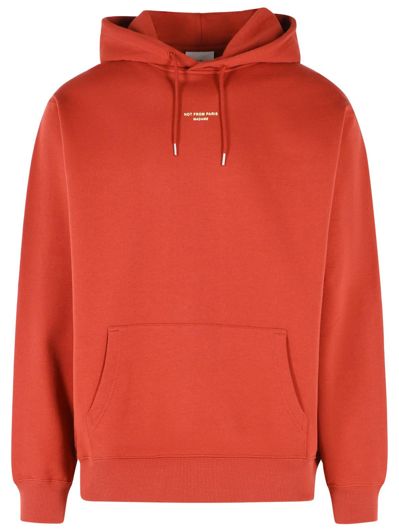 Drole De Monsieur Drole De Monsieur Red Brick Cotton Sweatshirt Red - World Class Fashion