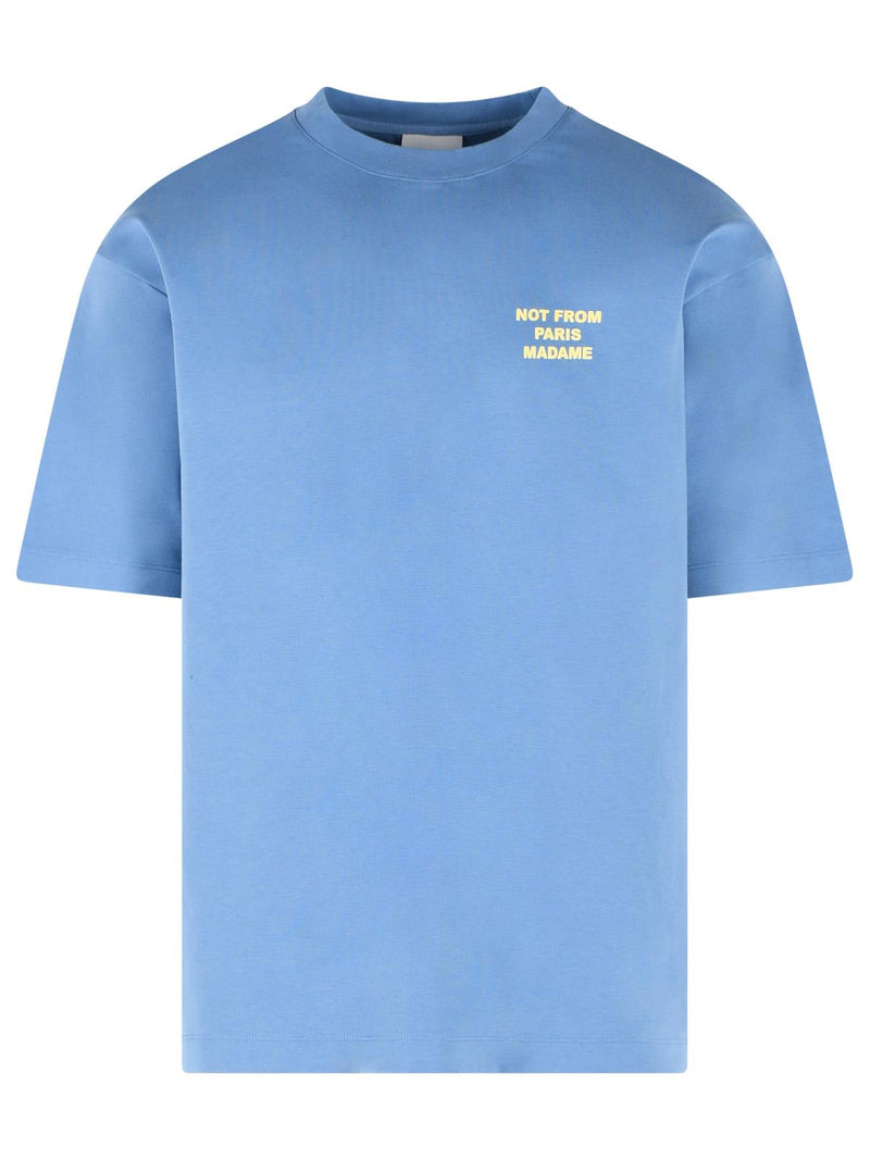 Drole De Monsieur Drole De Monsieur Light Blue Cotton Polo Shirt Men - World Class Fashion