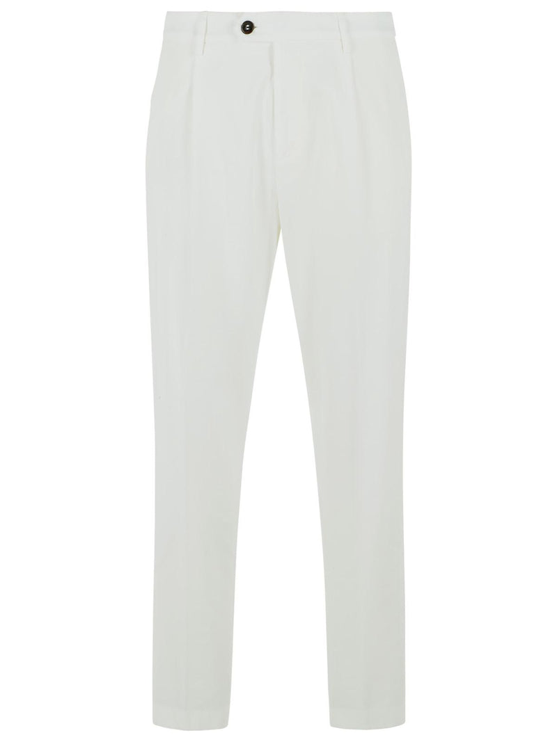 Eleventy Eleventy White Cotton Trousers Men - World Class Fashion