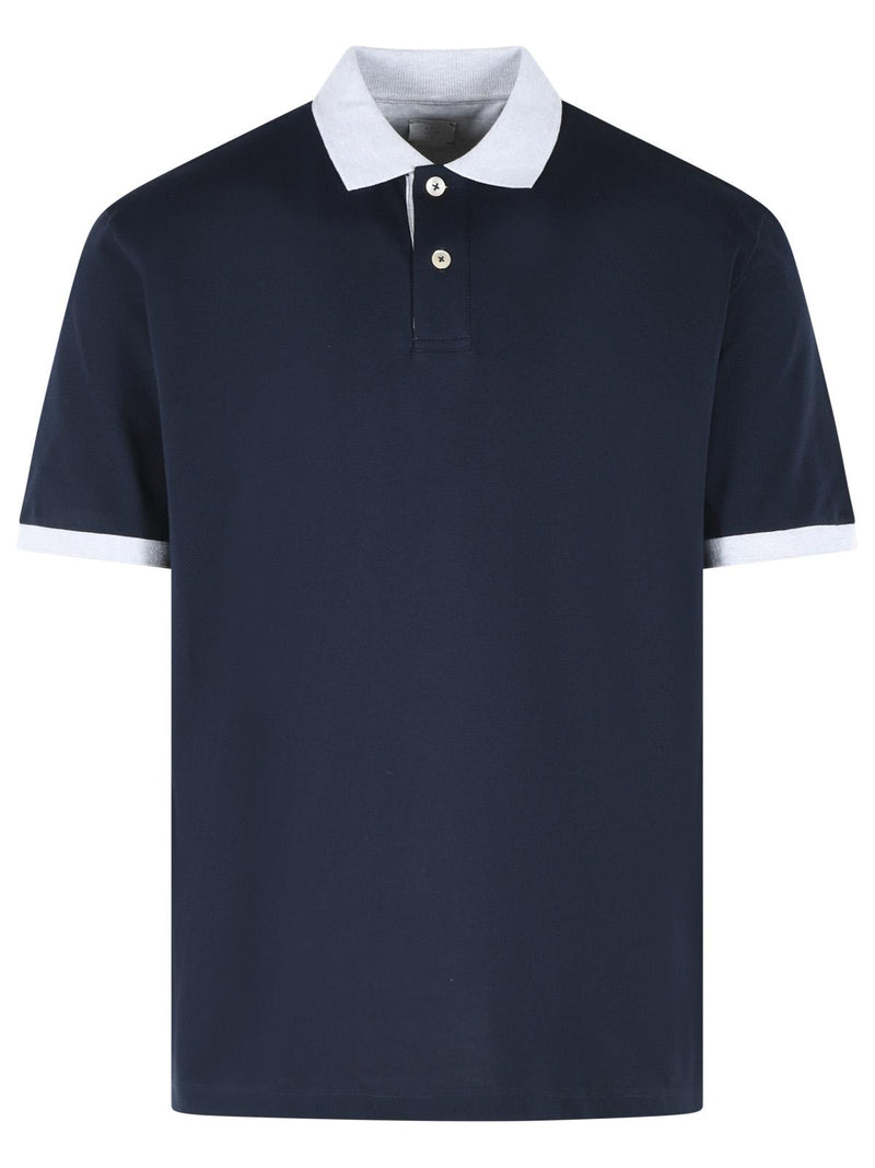 Eleventy Eleventy Cotton Polo Shirt Blue Men - World Class Fashion