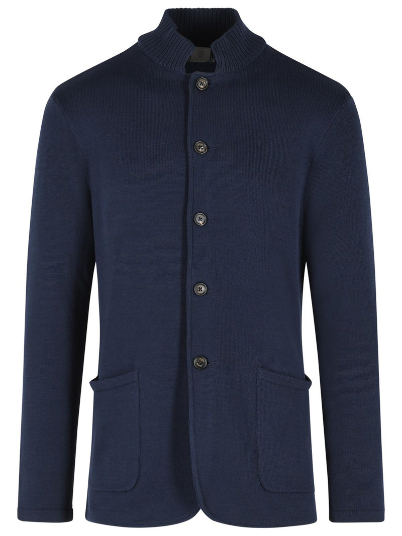 Eleventy Eleventy Blue Cotton Knit Sweater Men - World Class Fashion