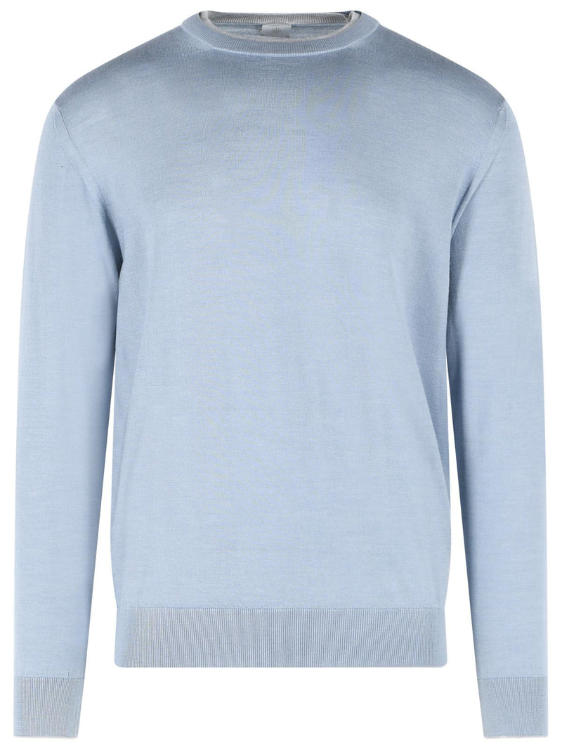 Eleventy Eleventy Wool and Silk Sweater Light Blue Men - World Class Fashion