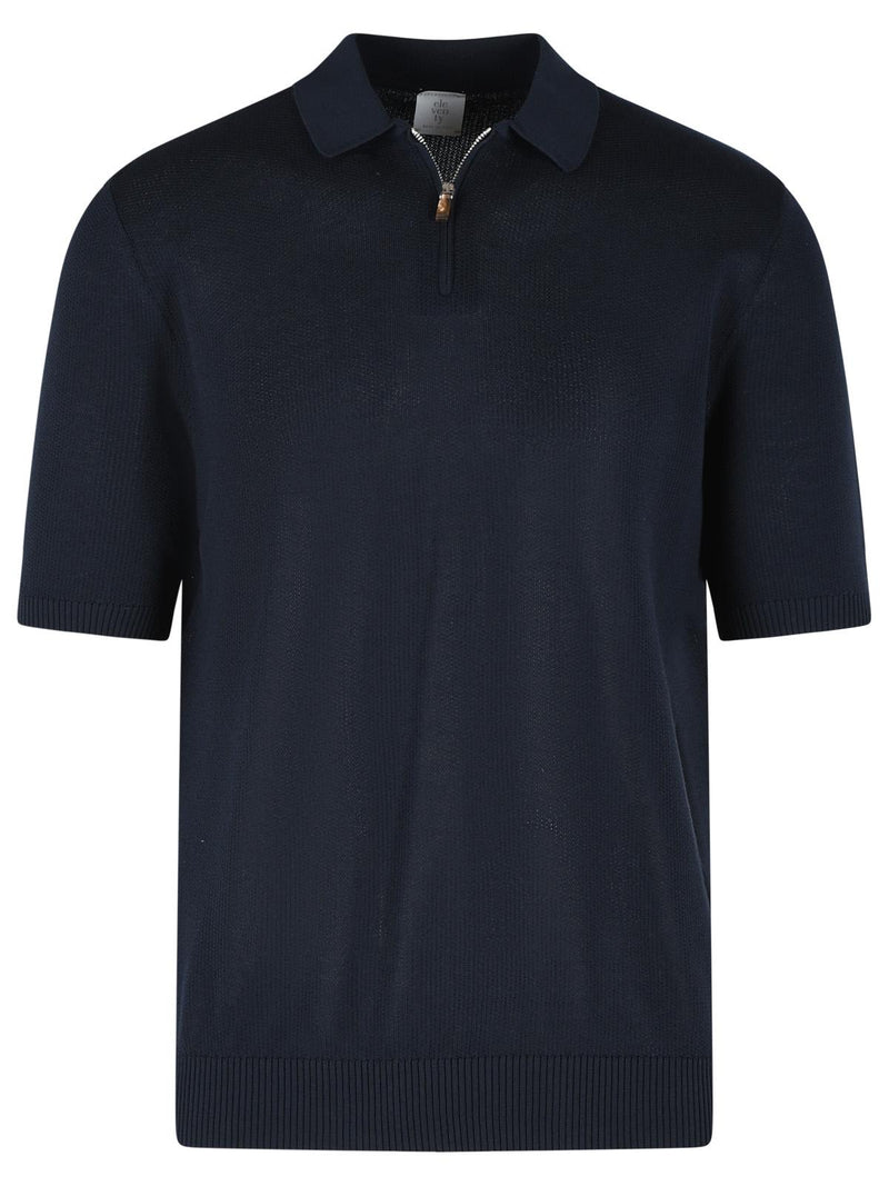 Eleventy Eleventy Men's Blue Cotton Polo Shirt - World Class Fashion