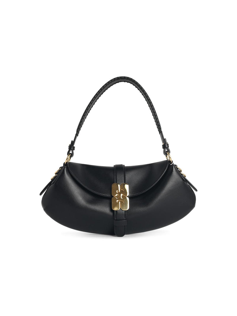Ganni Ganni B-KAT Black Leather Bag - World Class Fashion