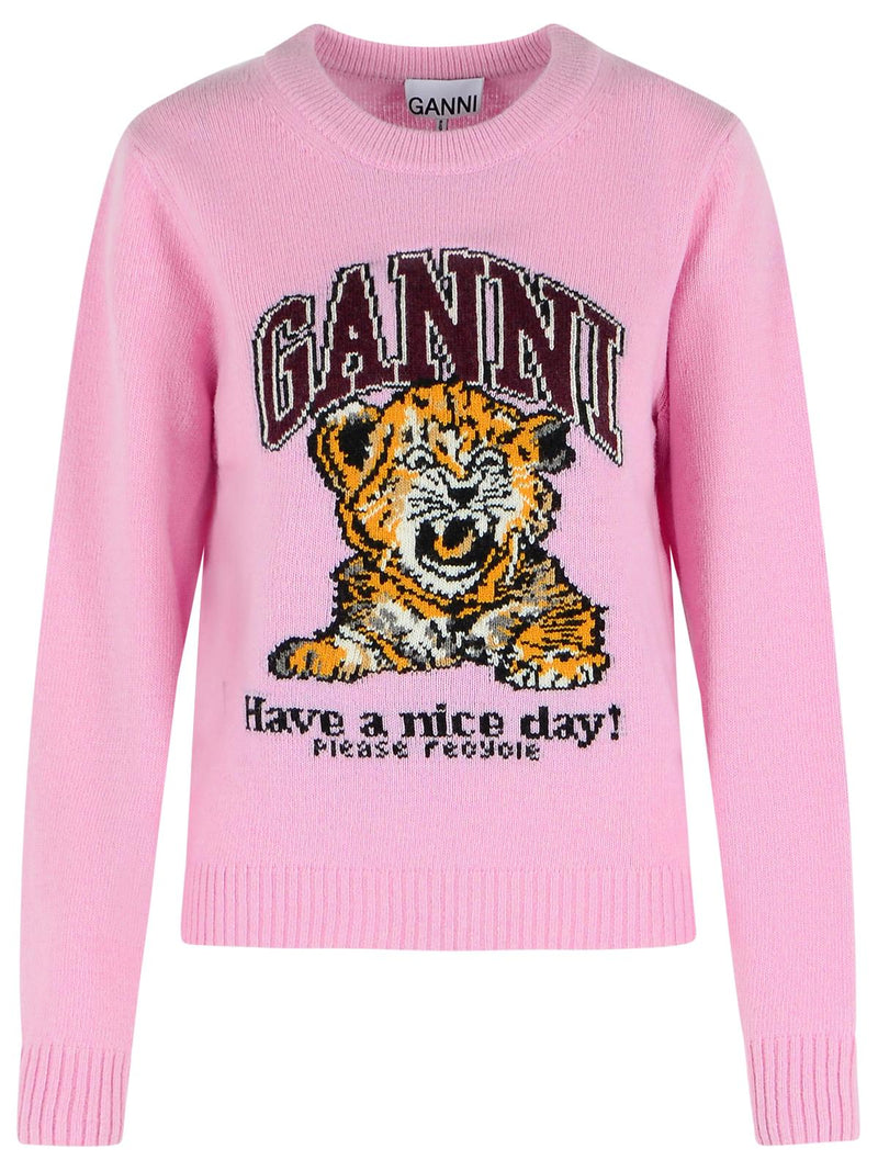 Ganni Ganni Wool Blend Sweater Pink Women - World Class Fashion