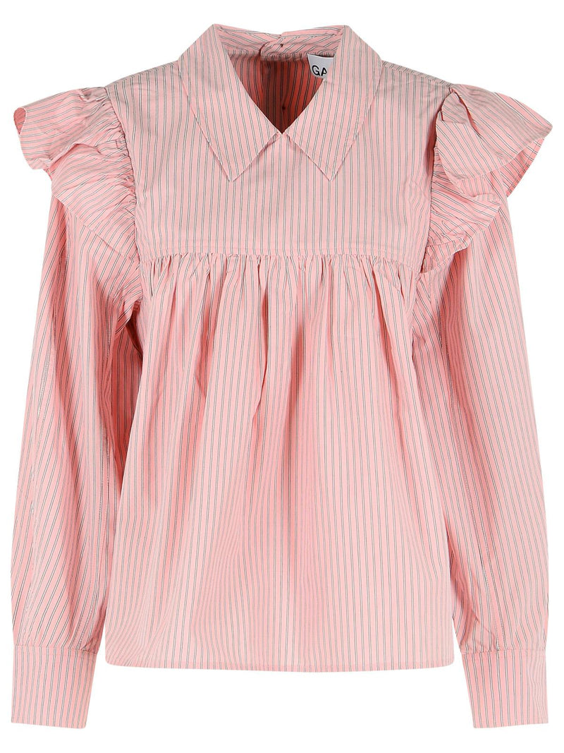 Ganni Ganni Cotton Blouse Pink Women - World Class Fashion
