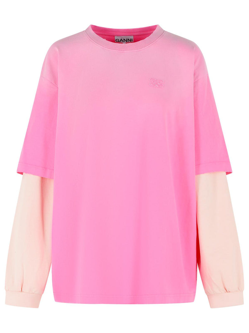Ganni Polo de algodón rosa Ganni para mujer - World Class Fashion