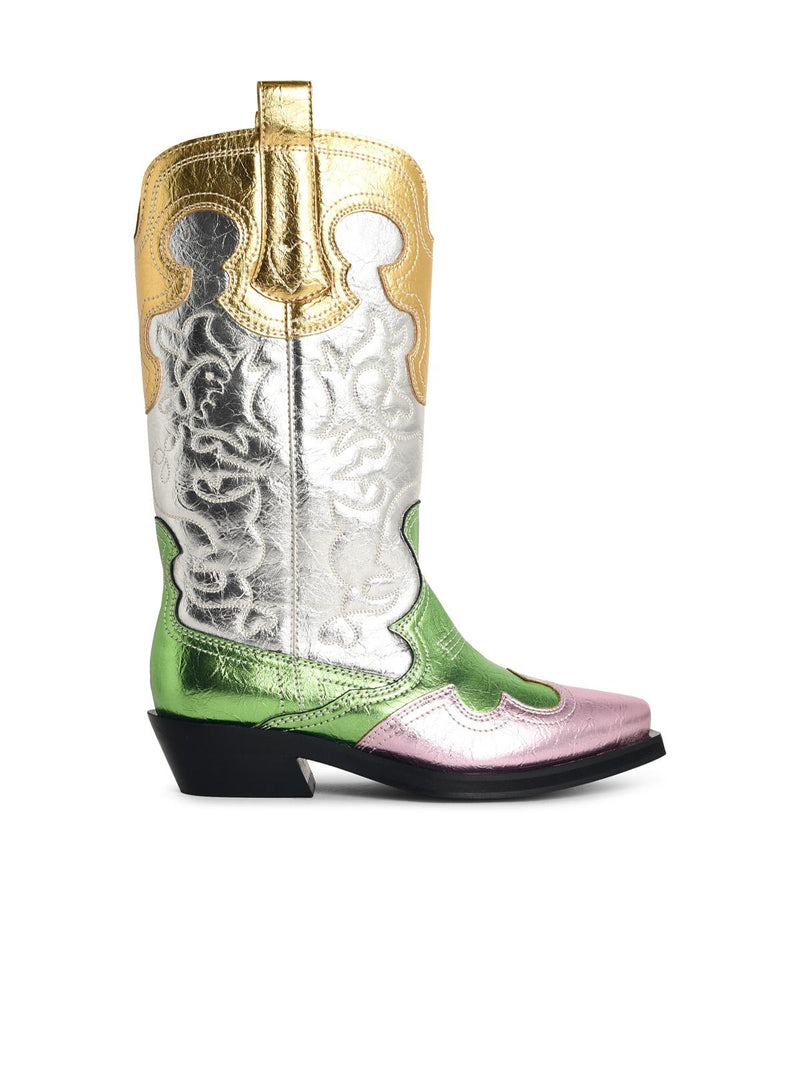 Ganni Ganni Western Embroidered Boots Multicolor Women - World Class Fashion
