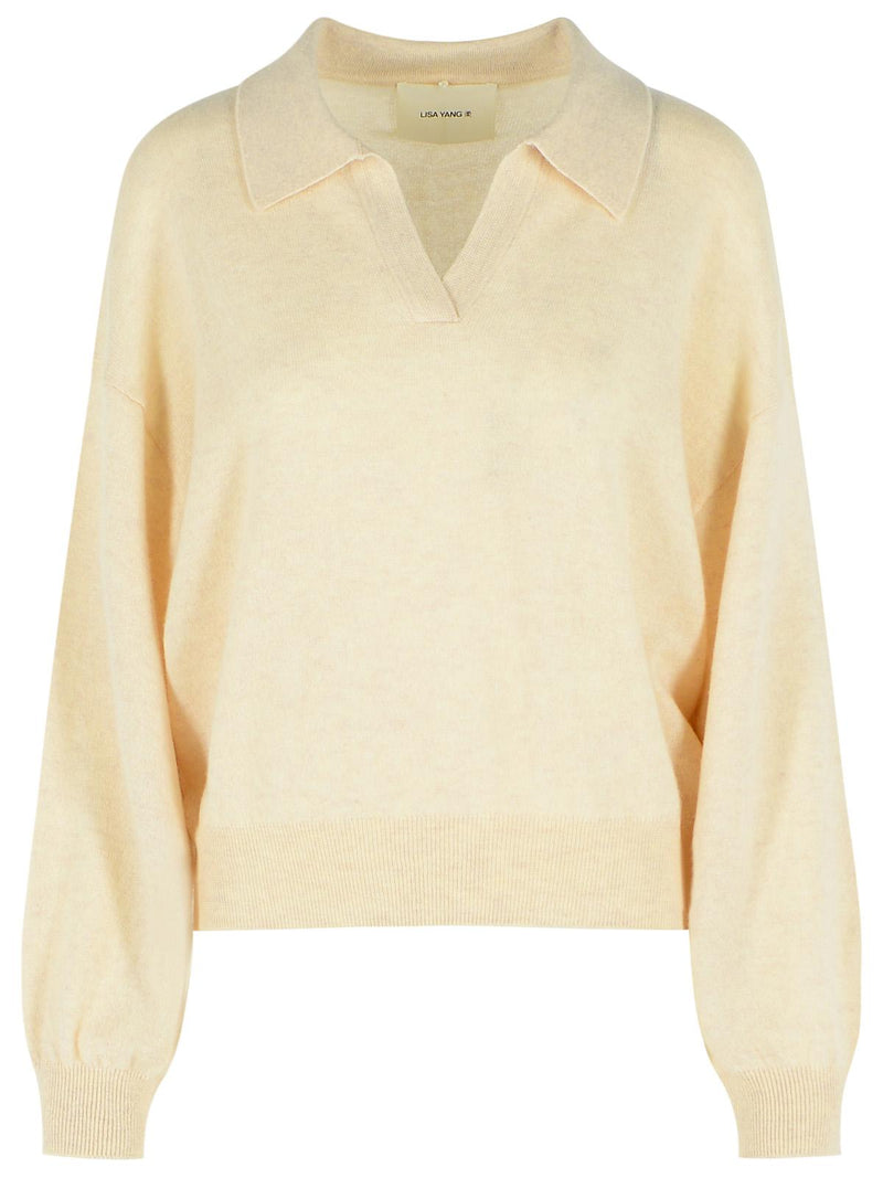Lisa Yang Suéter de Cachemira de Avena Lisa Yang Katriel Beige - World Class Fashion