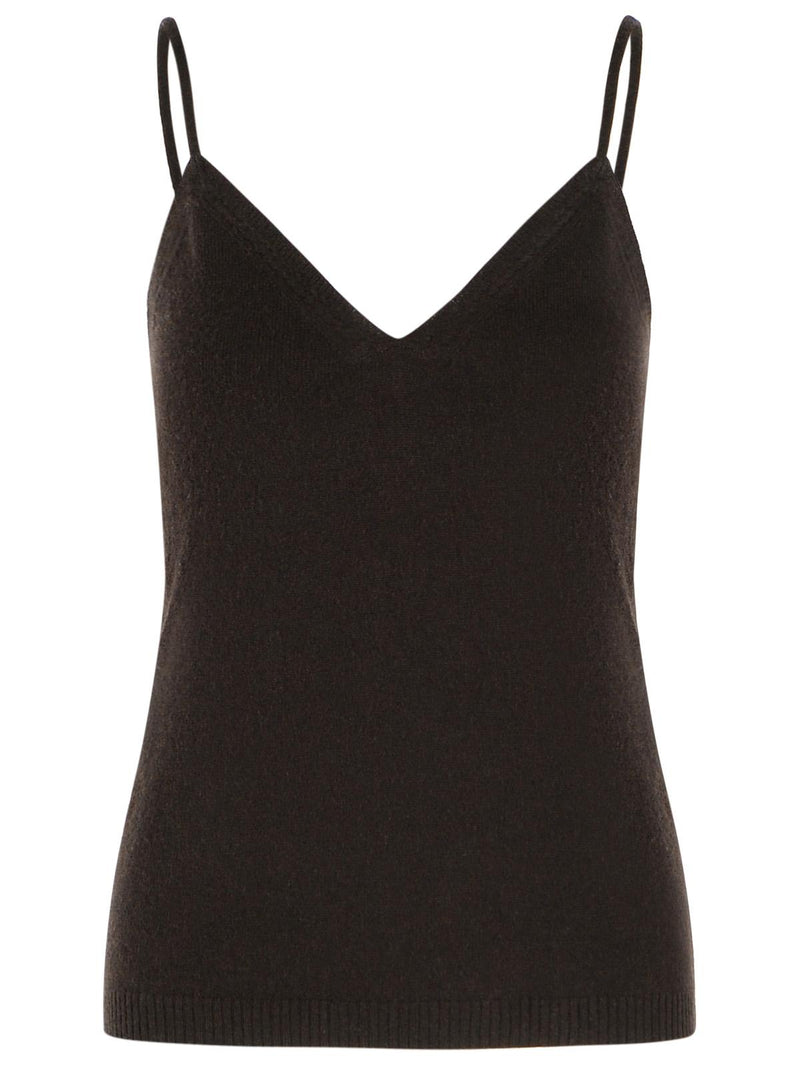 Lisa Yang Lisa Yang NALA Dark Oak Cashmere Tank Top - World Class Fashion